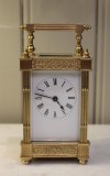 Ornate Edwardian Brass Timepiece Carriage Clock