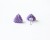 Cercei triunghiulari mici din margele violet