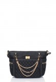 Love Moschino Geanta neagra cu cusaturi decorative