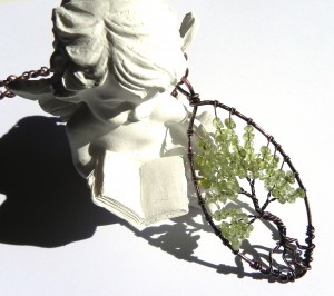 Medalion copacul vieții cu peridot